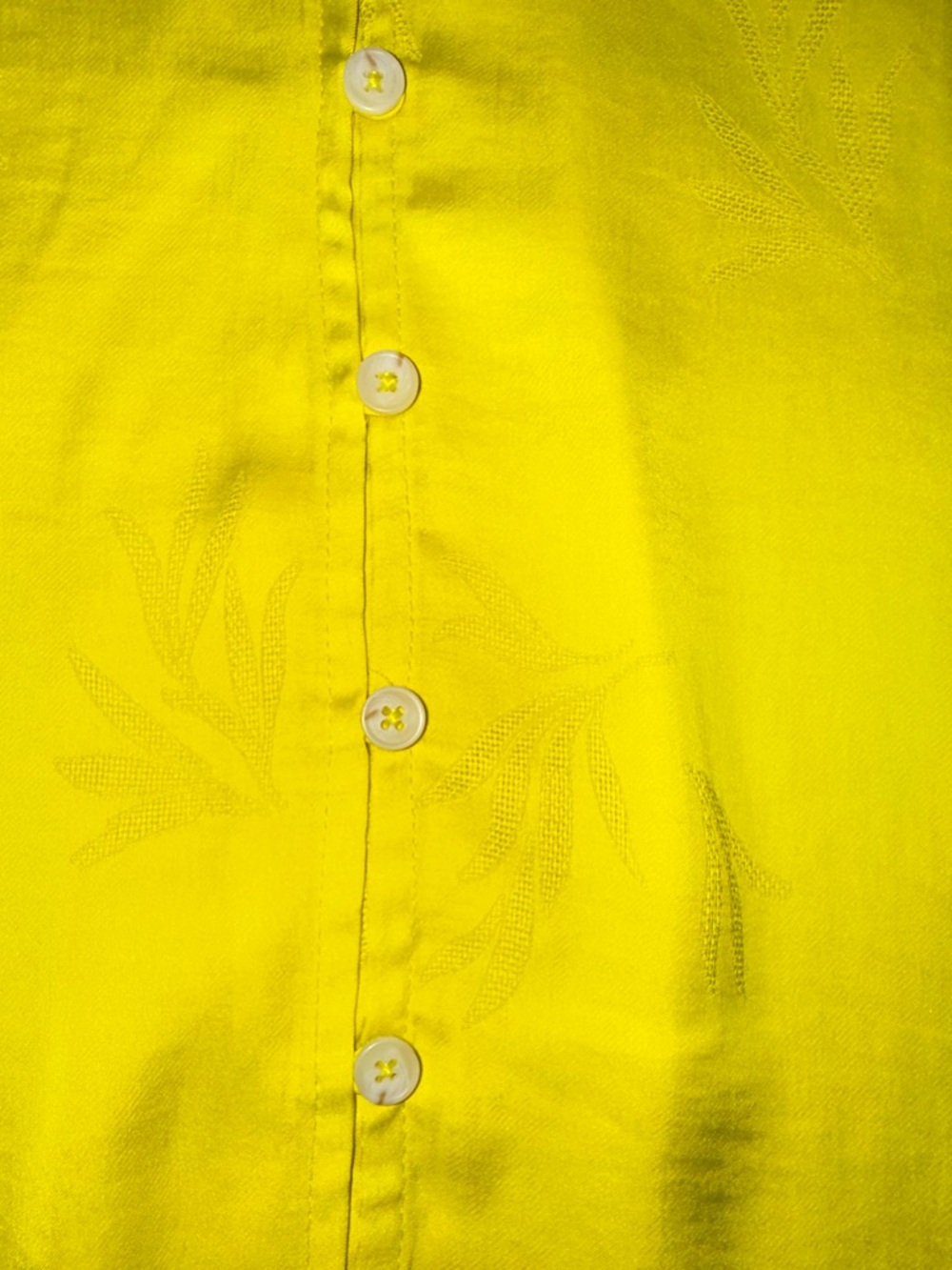 Anthropologie Bright Yellow Boho Blouse Embroidered Textured Top Size Small - Picture 5 of 8